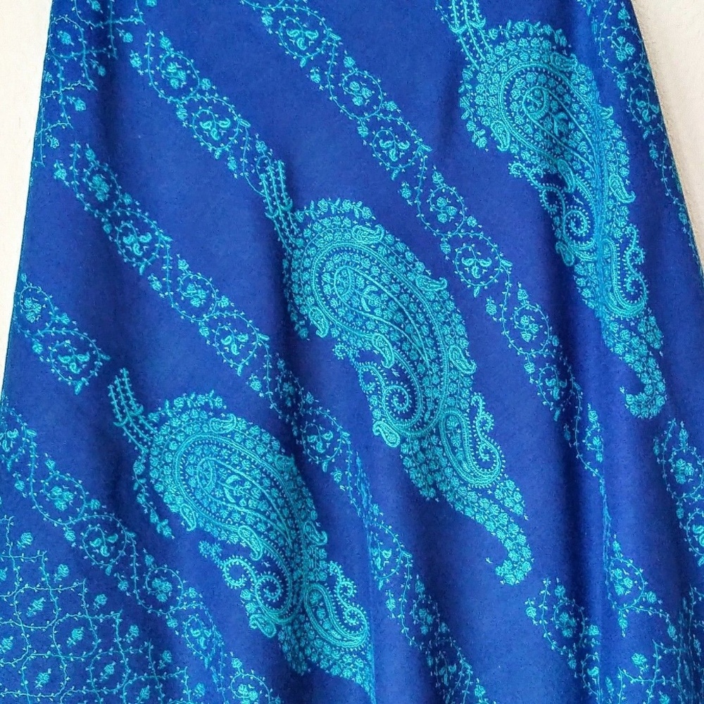 100% Cashmere Hand Embroidered Shawl Wrap, NEW